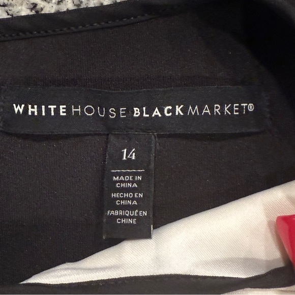 White House Black Market Cream/White Black Sheath Midi Dress 14 - Picture 4 of 12